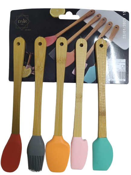 BAMBU RENKLİ 5Lİ MİNİ SPATULA SETİ  KL:140
